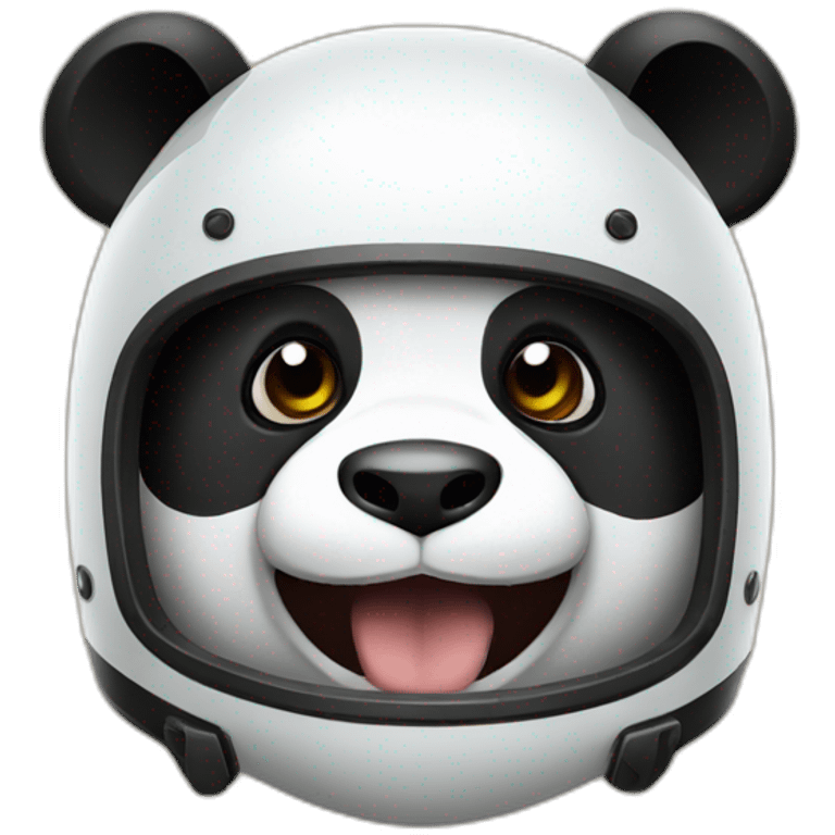 panda with helmet emoji