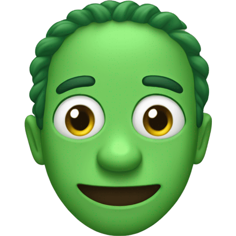 Green monsteehappy emoji