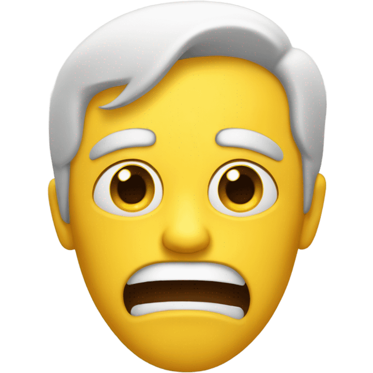 A yellow face annoyed emoji  emoji