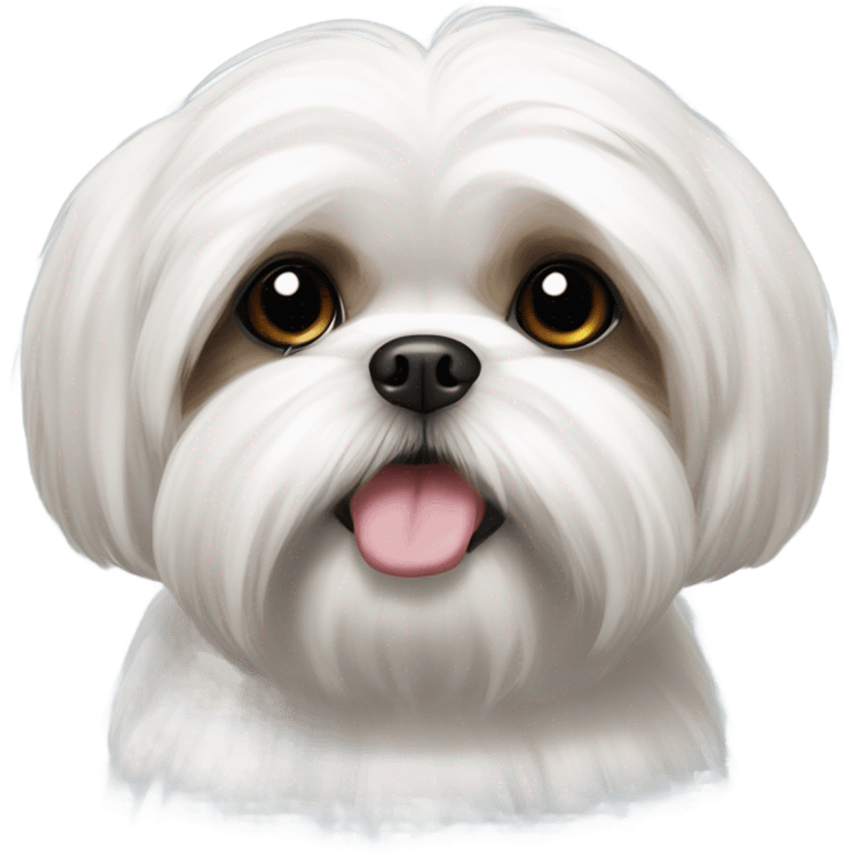 Shih-tzu white  emoji