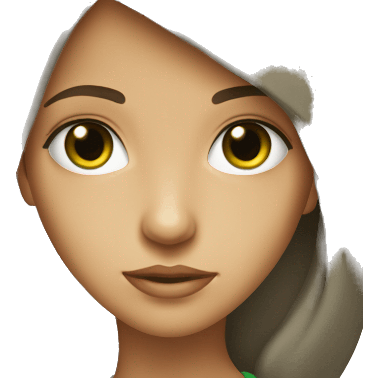 fille brune yeux vert qui dit gg  emoji