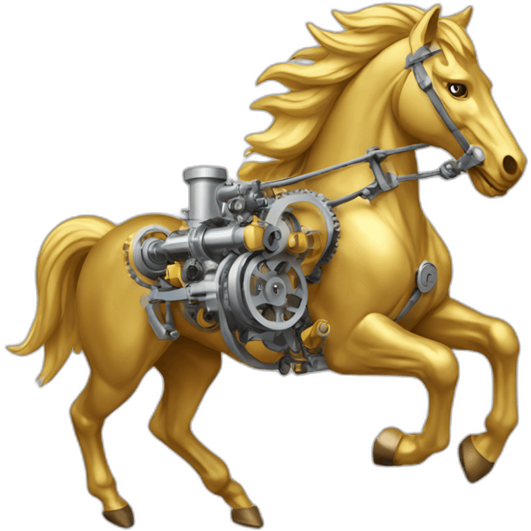 Mechanical Engineering running golden horse emoji