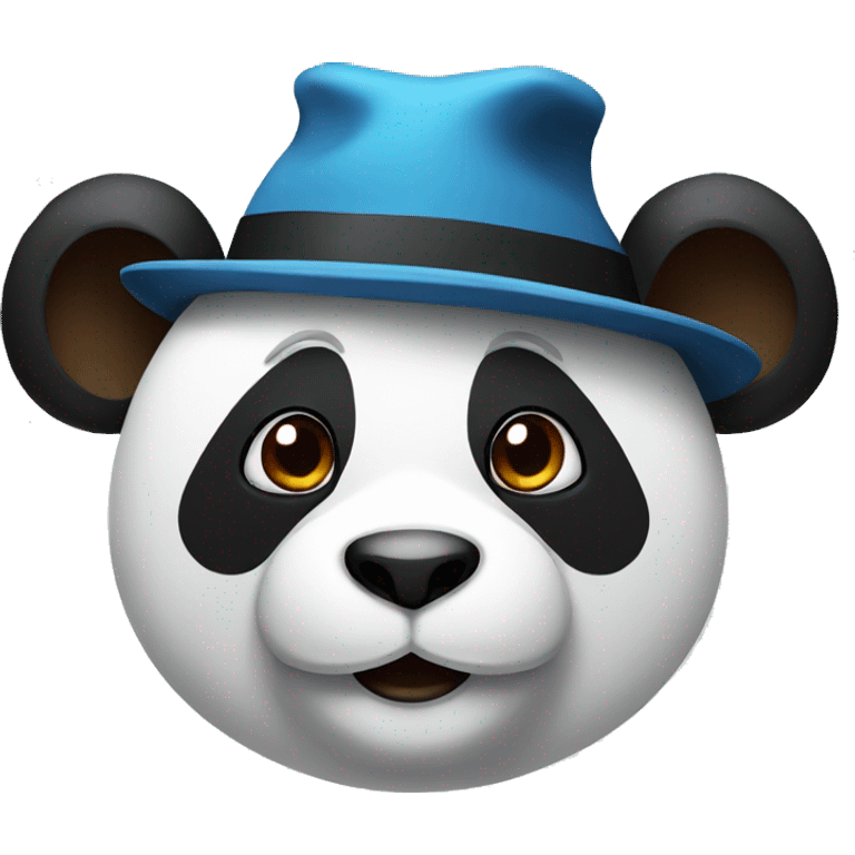 Panda with a hat emoji