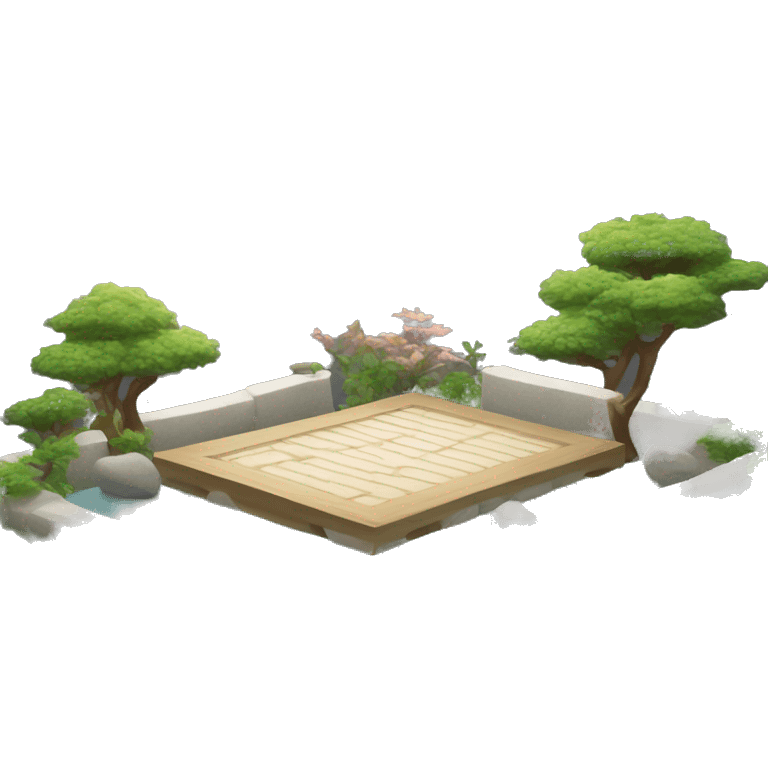  A zen garden in a Crystel environment  emoji