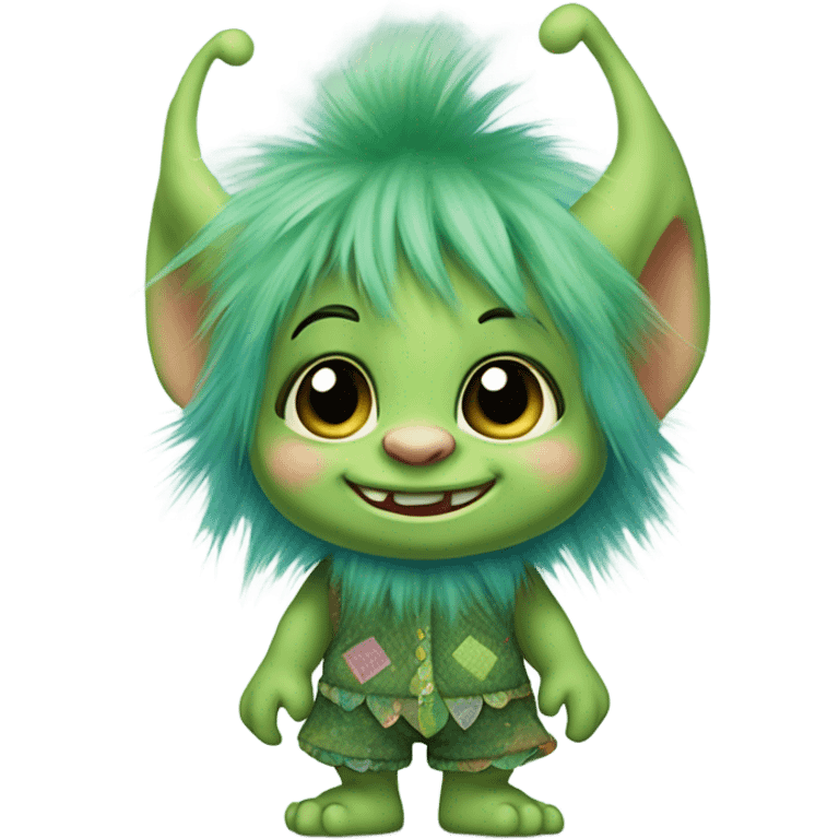 Tiny baby troll emoji