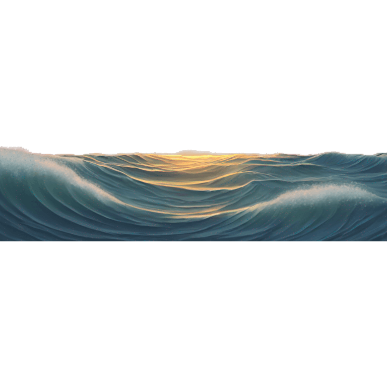 Sunset over waves  emoji