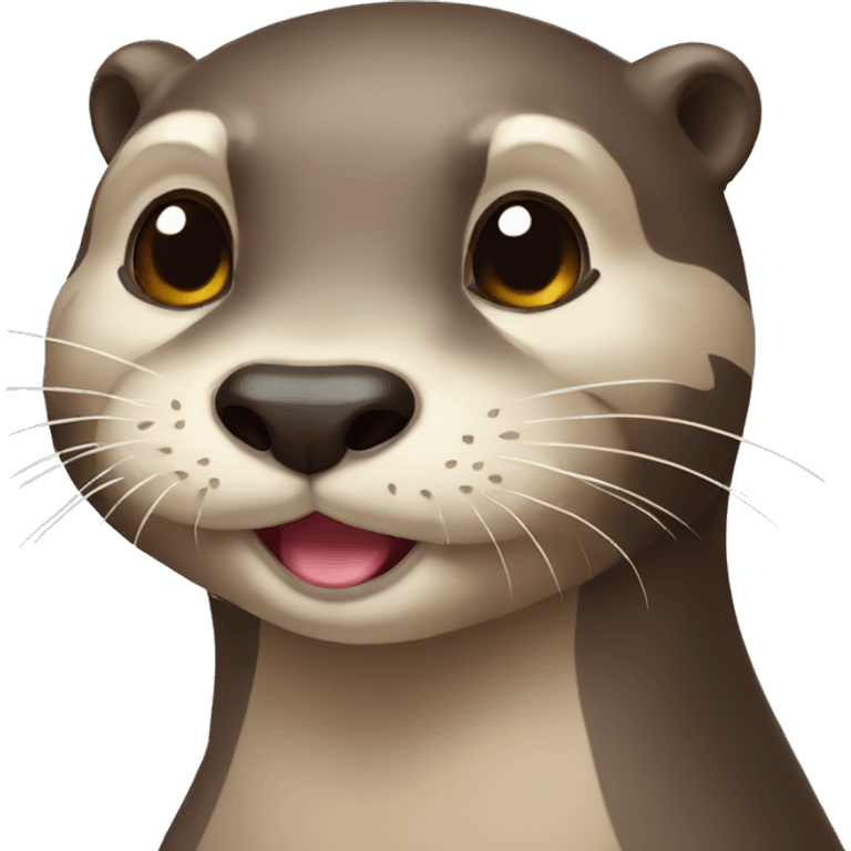 Blushing otter  emoji