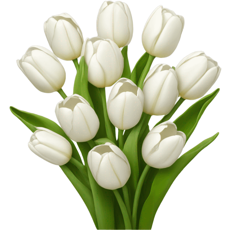 white tulip bouquet  emoji