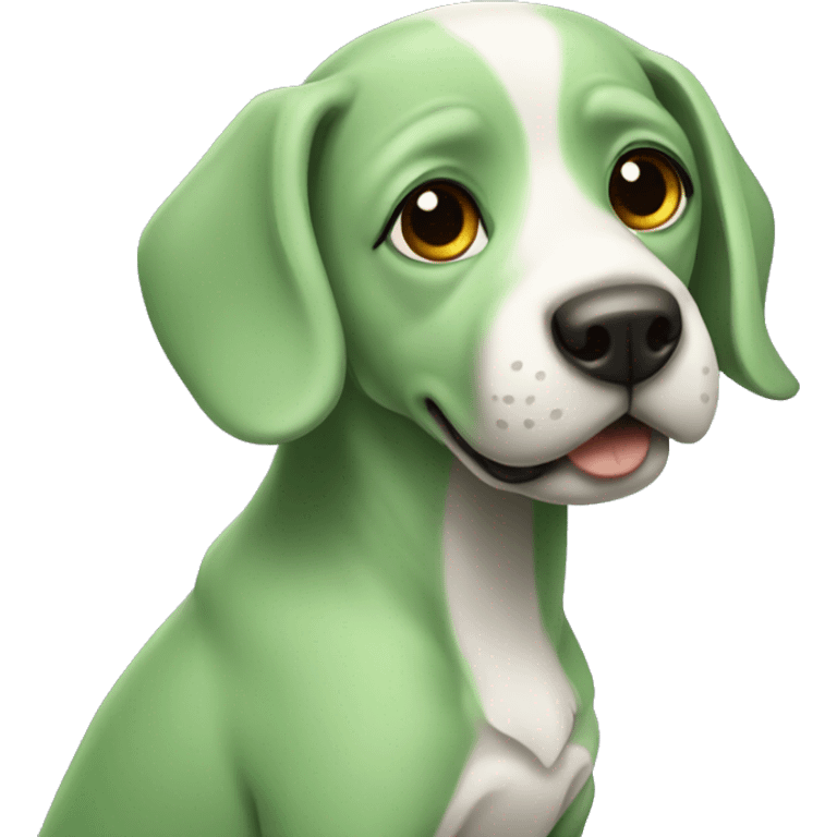 perro verde emoji