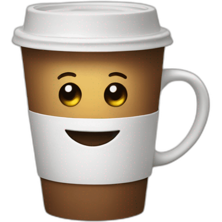 living happy coffee cup emoji