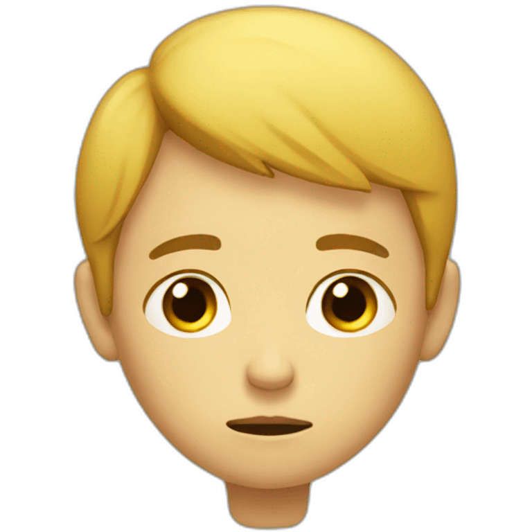 A depressed boy emoji