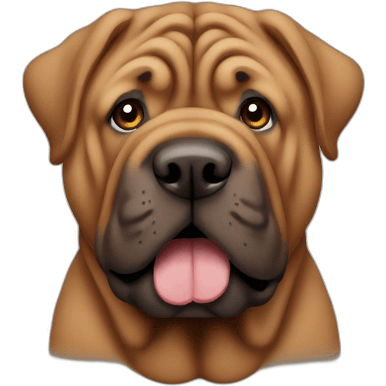 brown big sharpei emoji