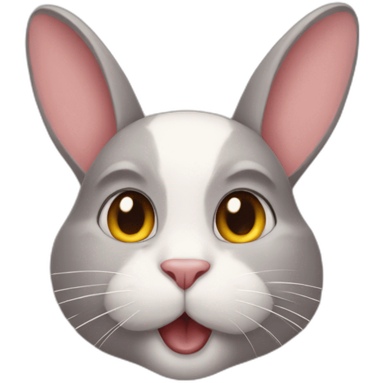 Rabbit and cat emoji