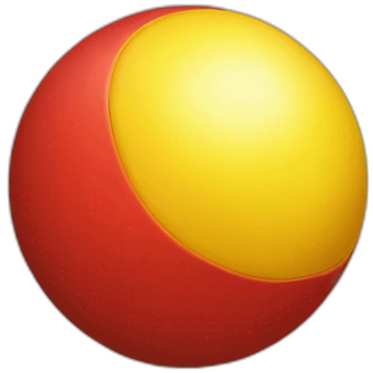 yellow and red ball emoji