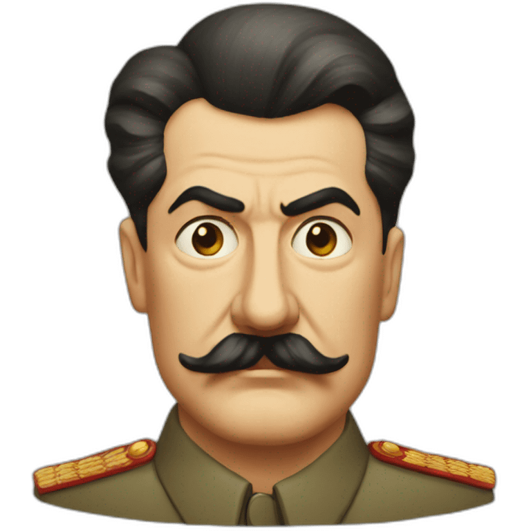 Joseph Stalin looks at the camera emoji