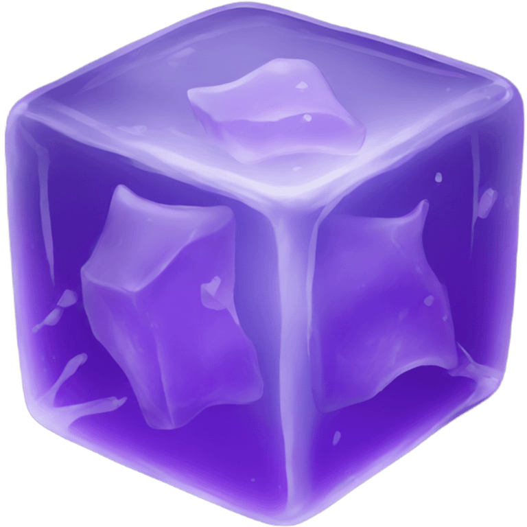 Purple ice cubes emoji