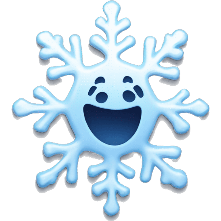 Melting snowflake emoji