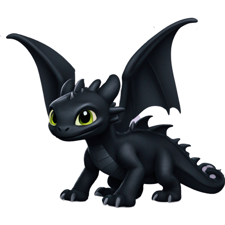 Toothless the Night Fury dragon emoji