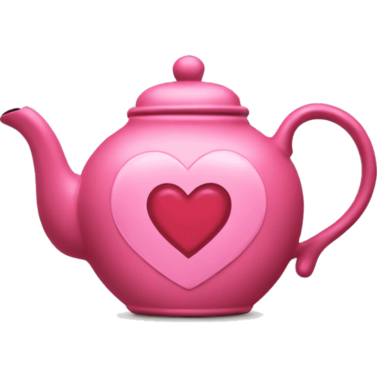 Pink Heart shape Tea pot  emoji