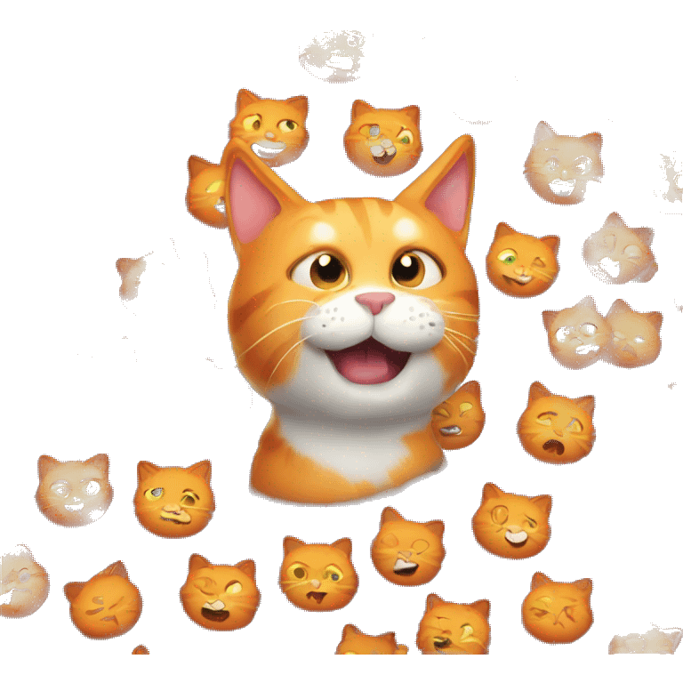 Stinky orange cat emoji