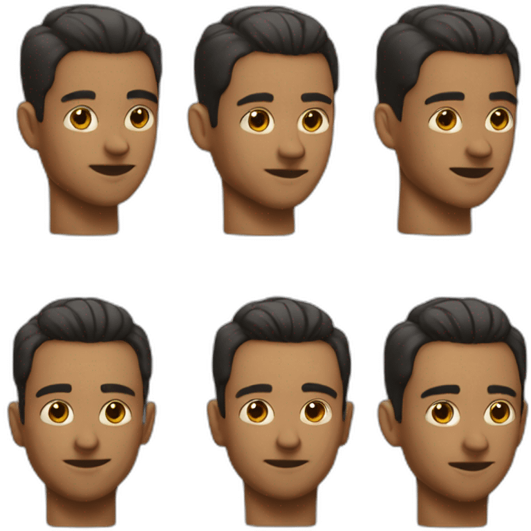 men 25 years very short hairs big nose emoji