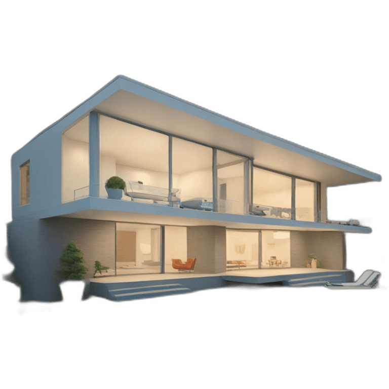 iconic modern architecture holiday home front emoji