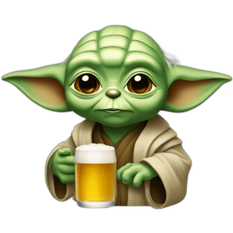 Yoda qui boit une biere emoji