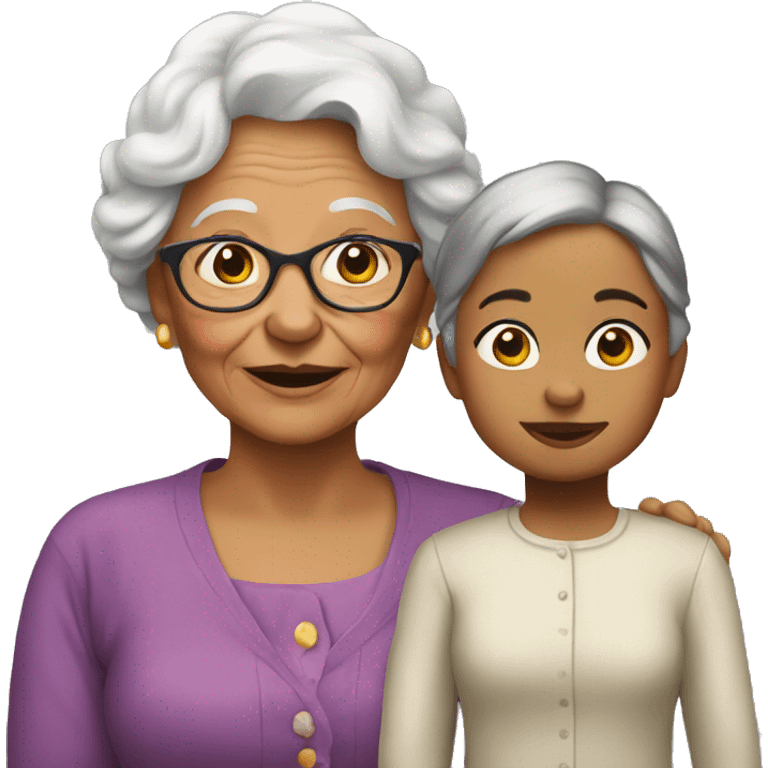 Grandma and niece  emoji