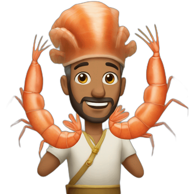 king prawn man emoji