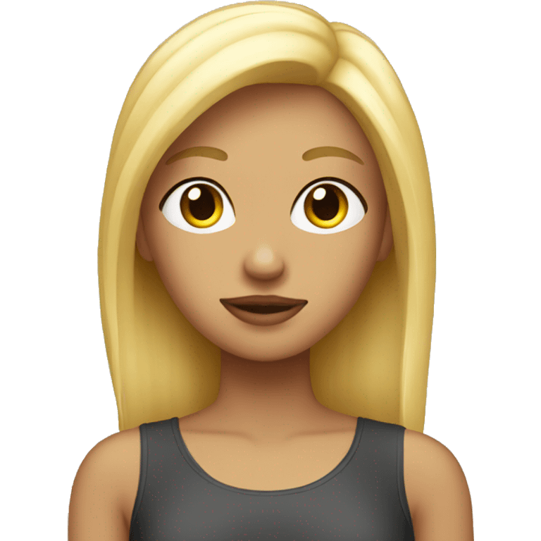 Blonde girl with bird body emoji