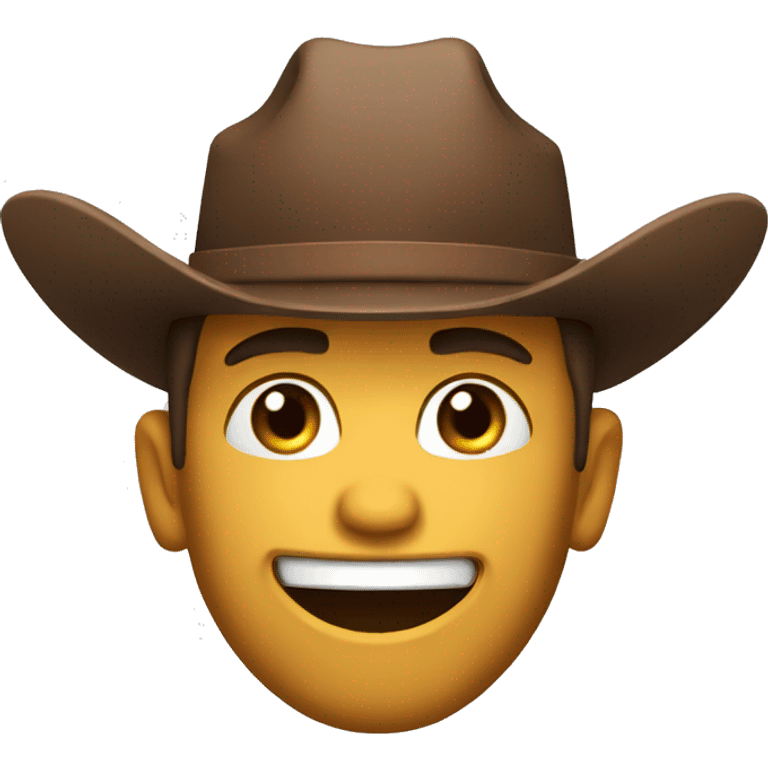 Cowboy winking emoji