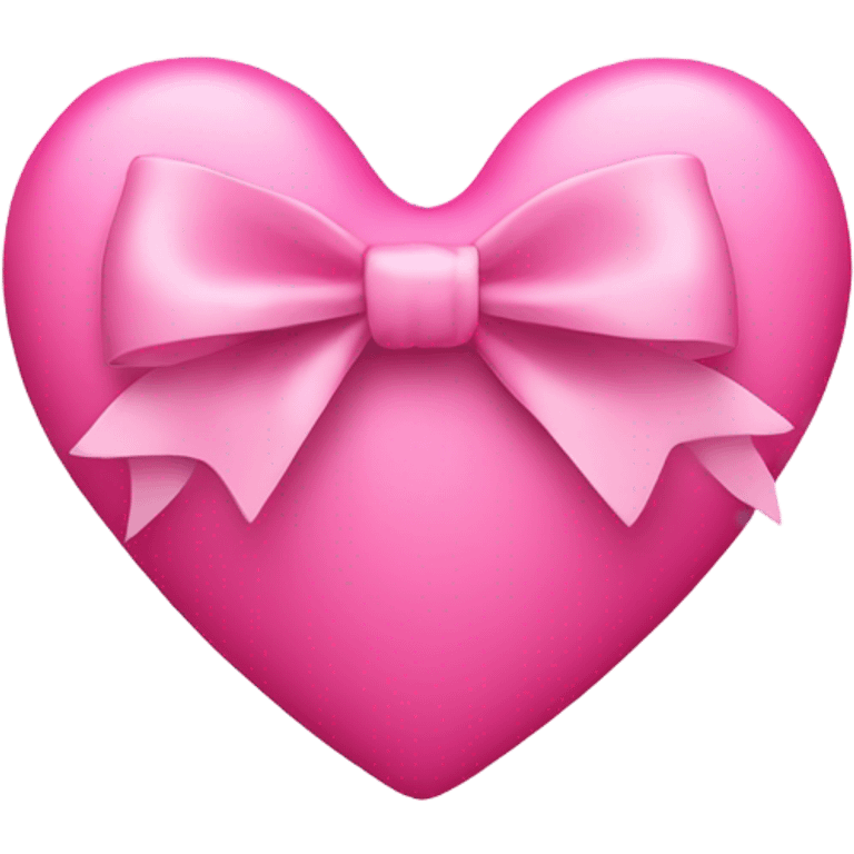 Pink heart with a bow  emoji