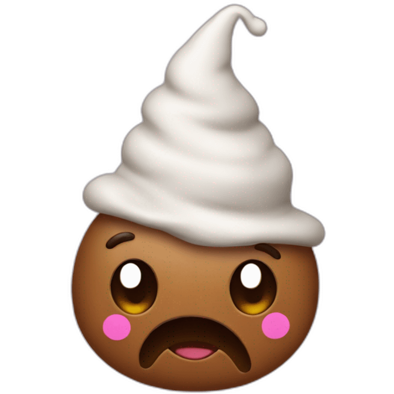 Poop with birthday hat emoji