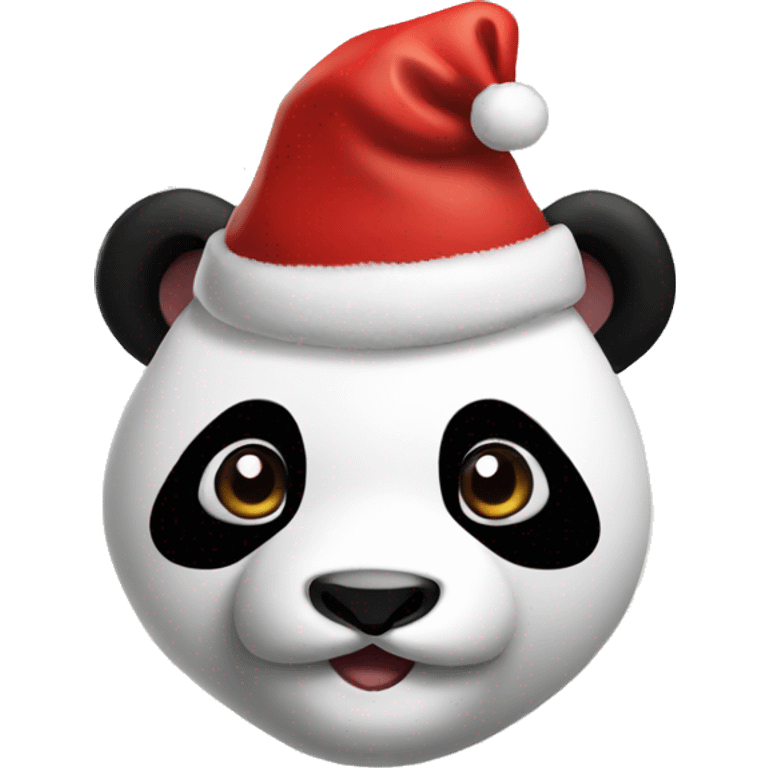 Panda with Santa hat emoji