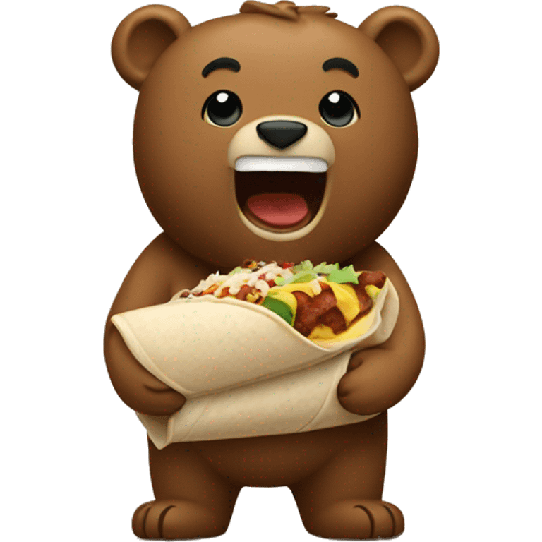  Bear eating a chipotle burrito  emoji