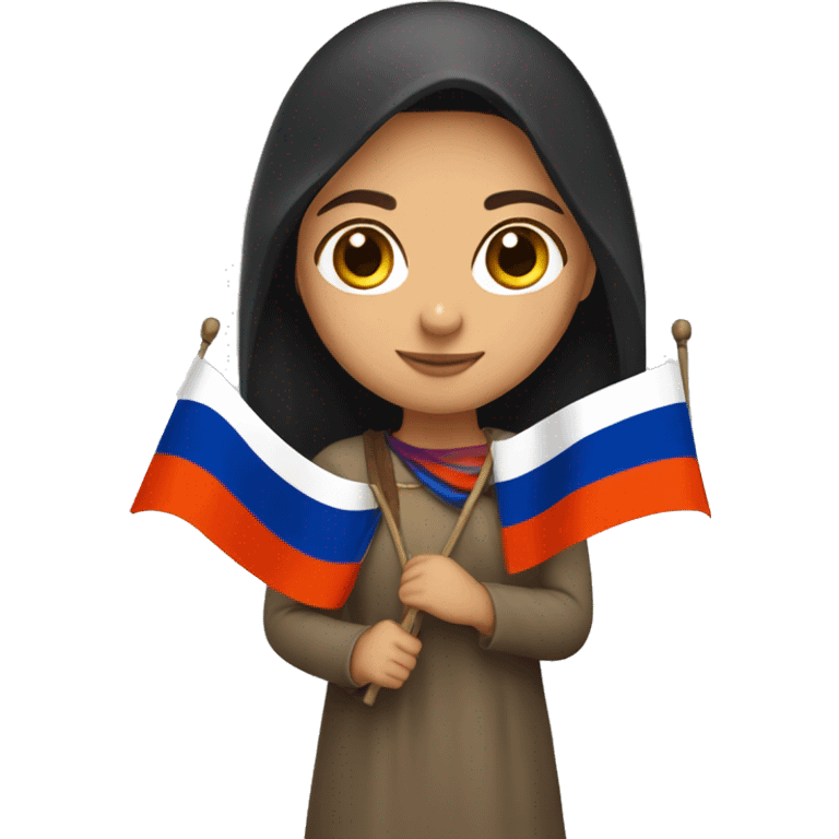 Armenian girl with flag emoji