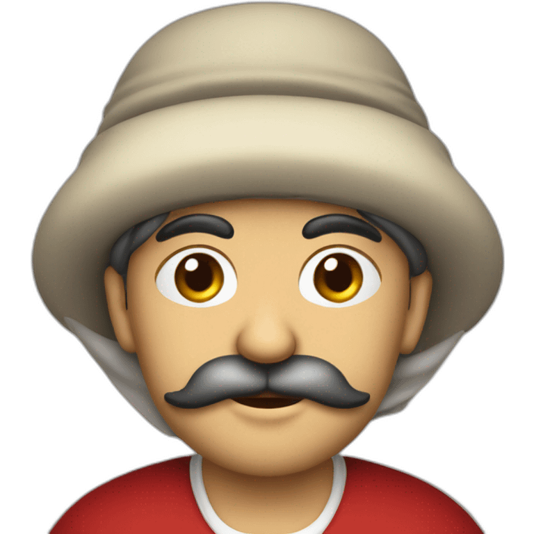 Turkish ottoman grimey with red hat emoji