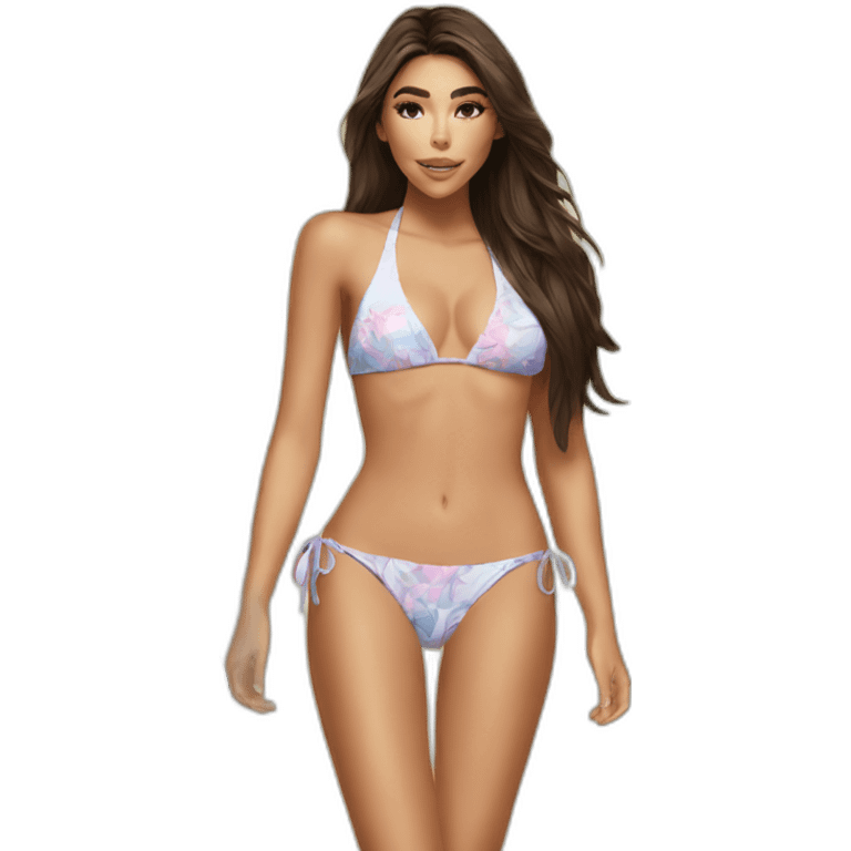 Madison Beer in bikini emoji