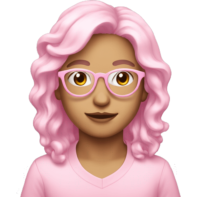 Pastel Pink glasses emoji