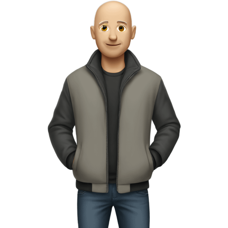 bald man in jacket emoji