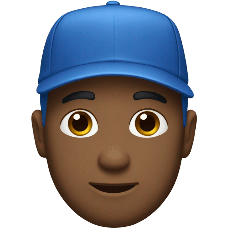 A blue cap emoji