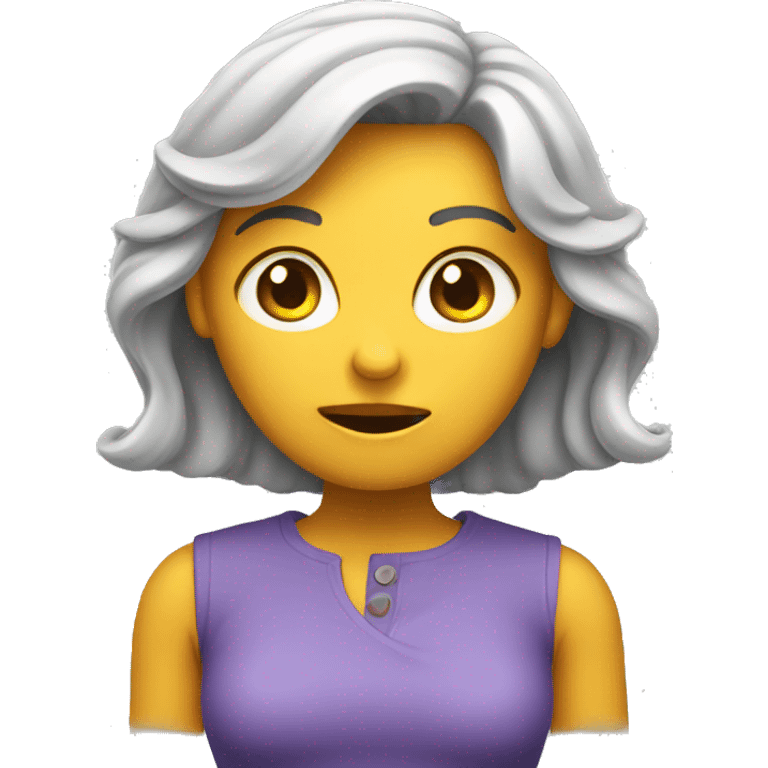 3D female emoji confused emoji