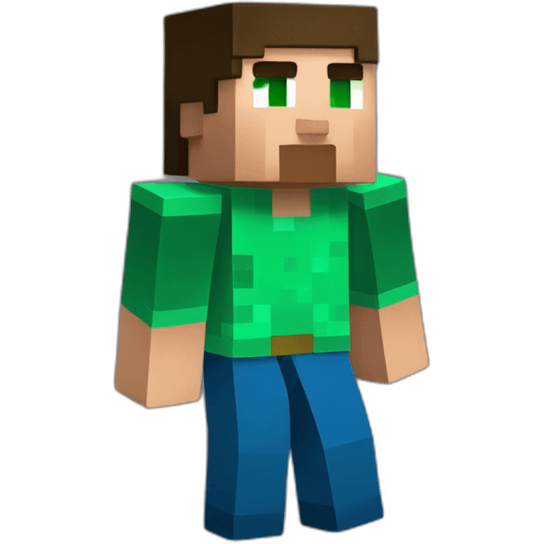 Minecraft steve player emoji