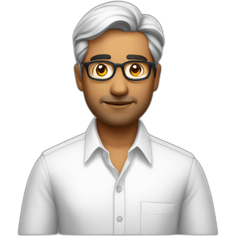 Jayendrasinh Solanki as Developer in white shirt with sleeve up emoji