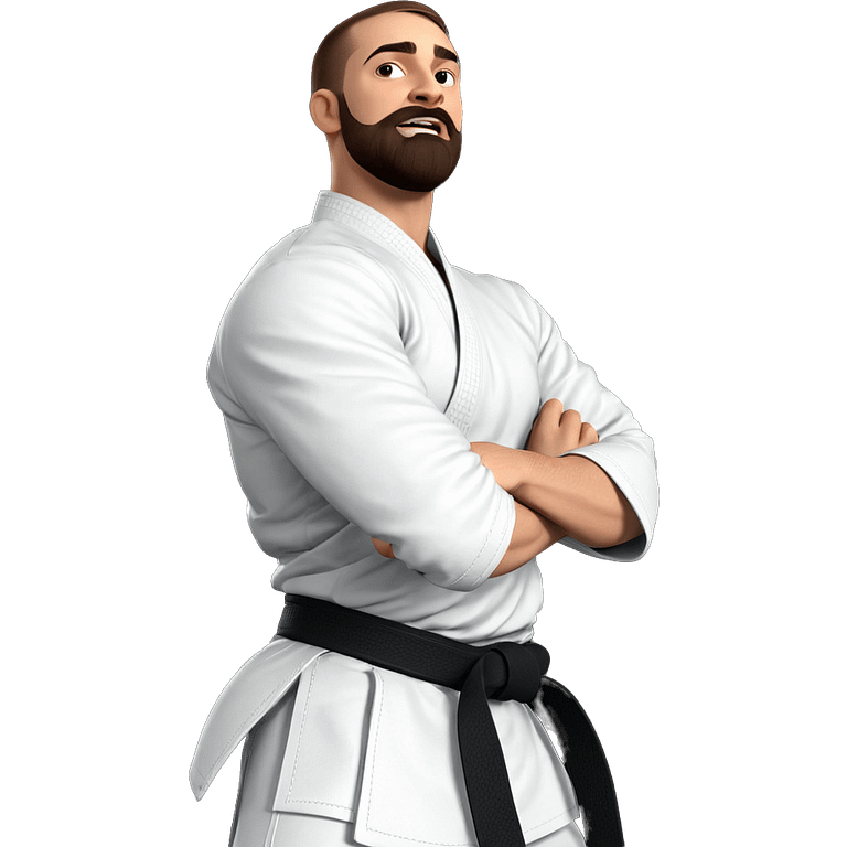 male martial artist portrait emoji