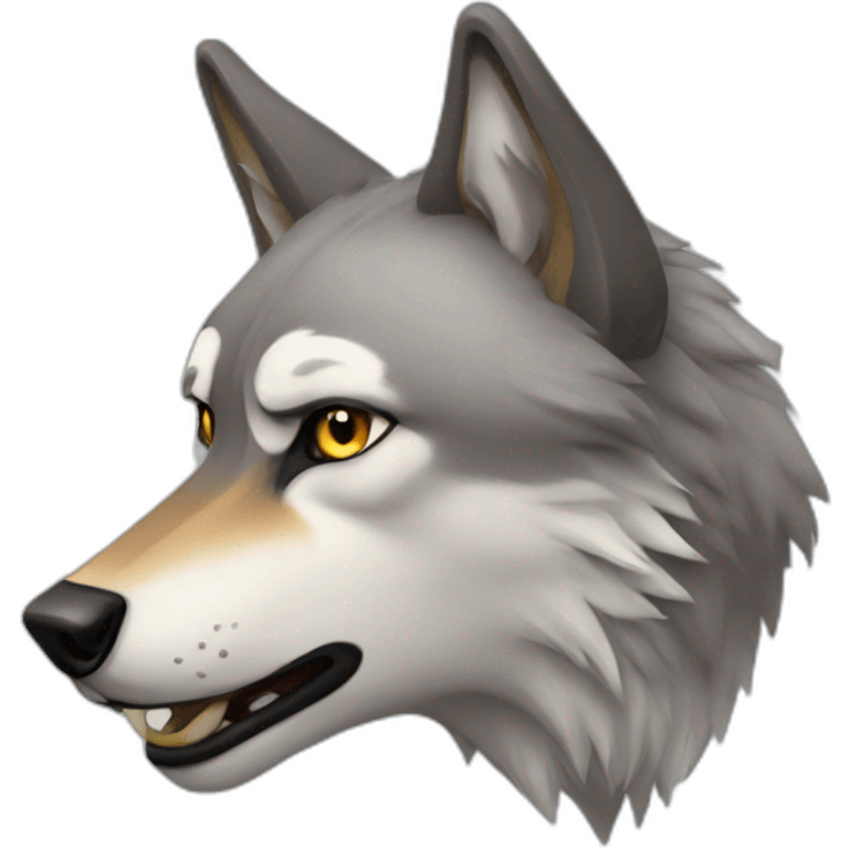 Loup peur emoji