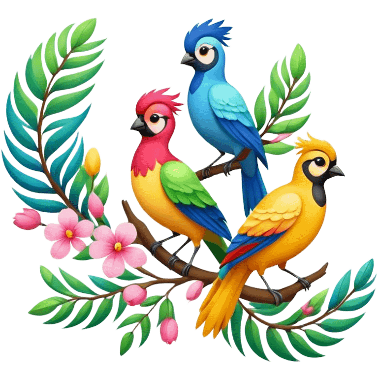 Spring birds emoji