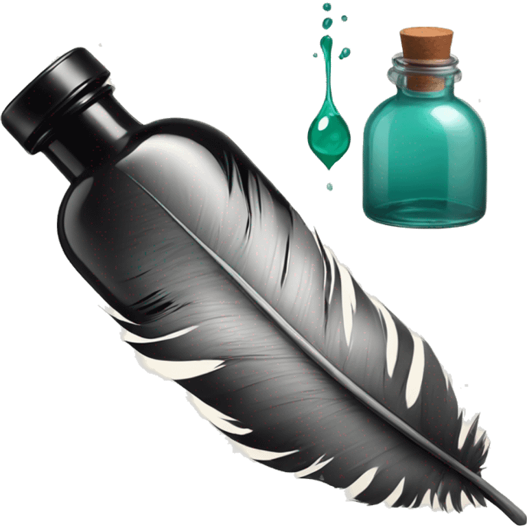 feather and ink bottle emoji