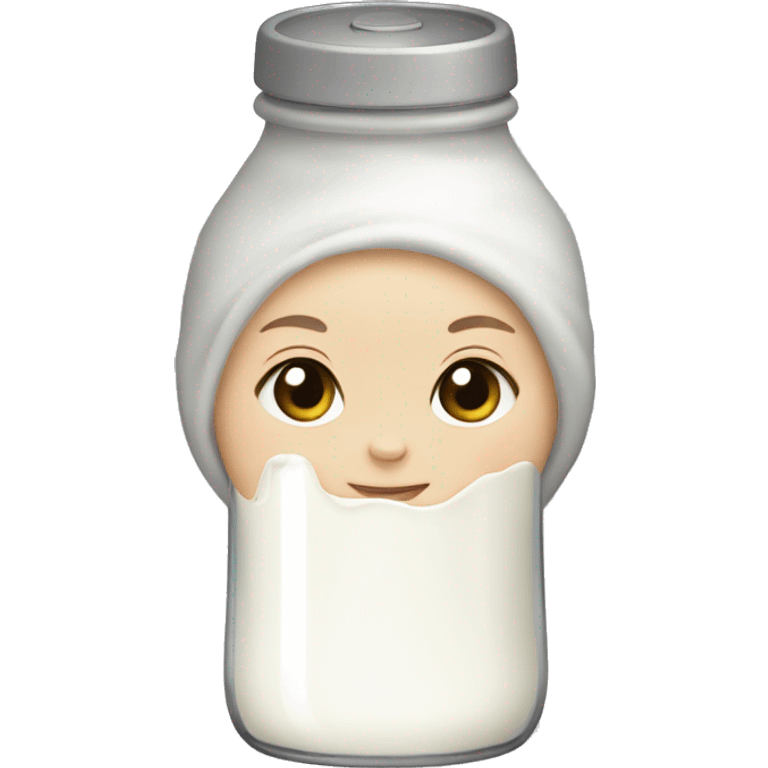 baby ninja drinks milk bottle  emoji