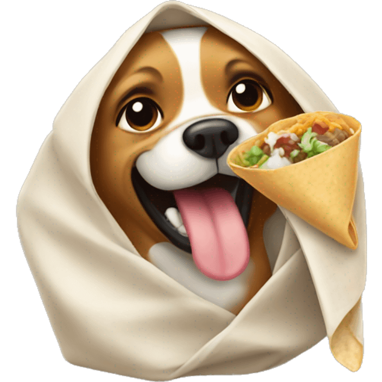 Dog eating a burrito  emoji